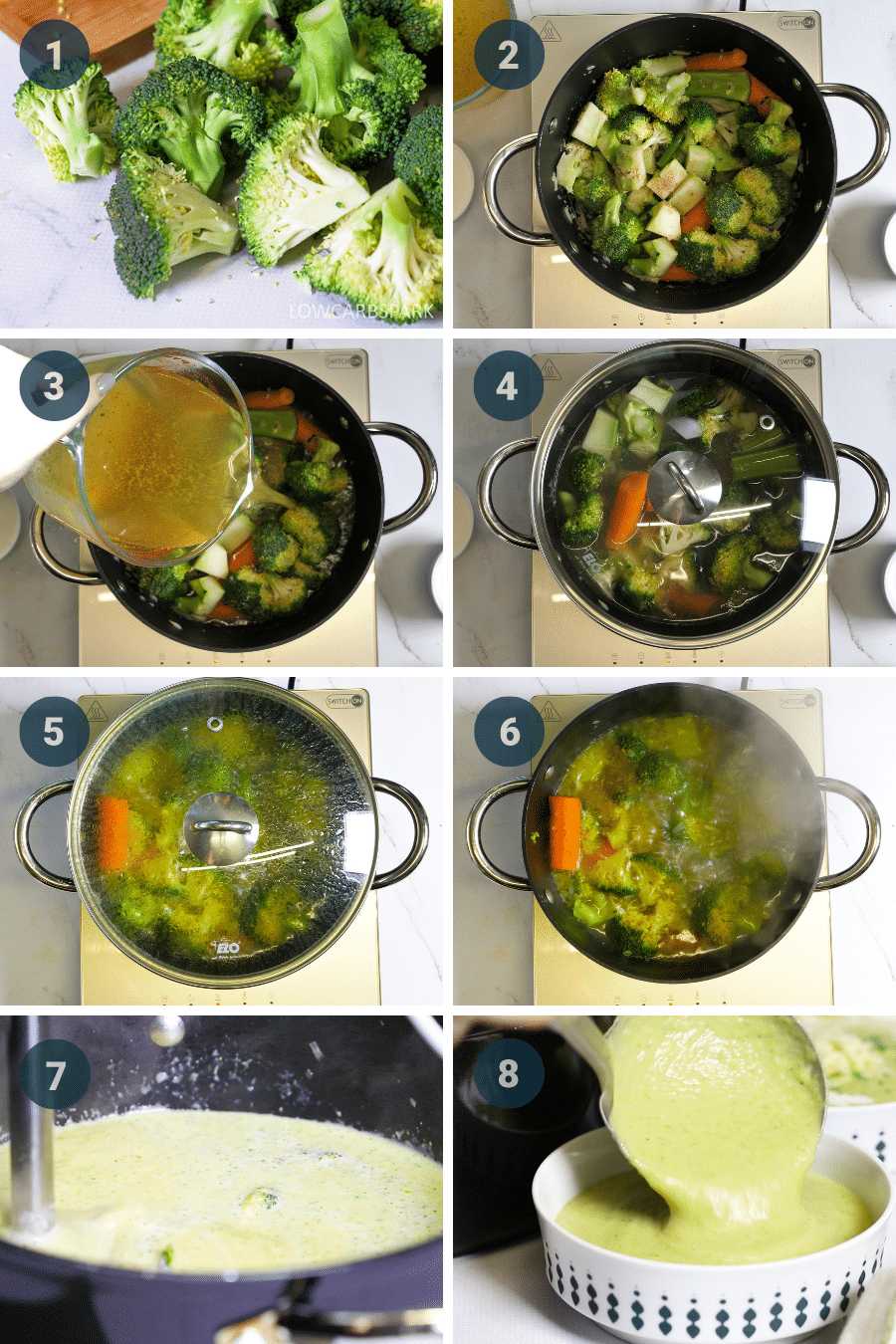 how to make low carb keto cream of broccoli soup