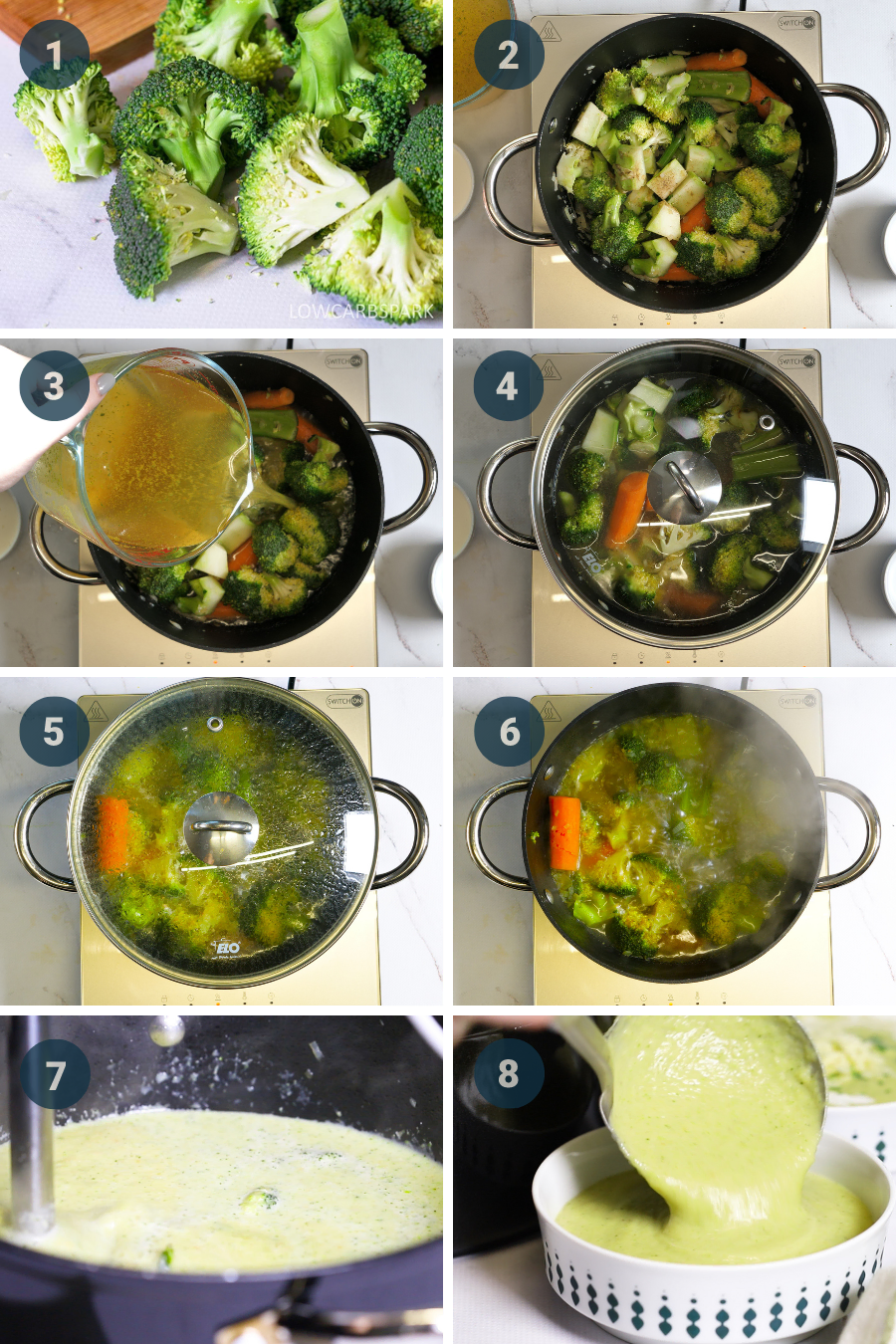 Easy Cream of Broccoli Soup 5 how to make low carb keto cream of broccoli soup