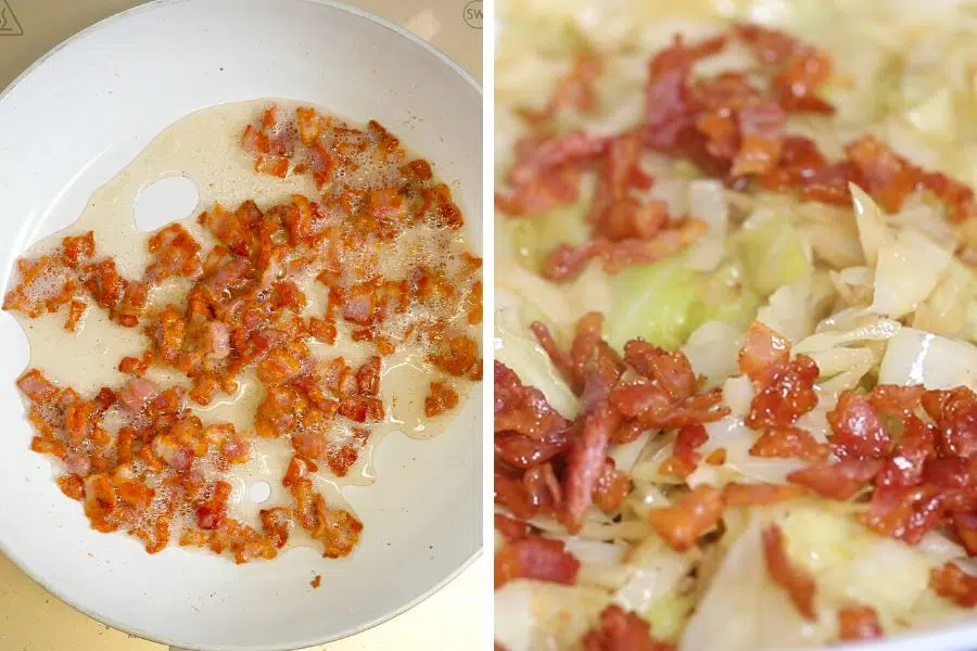 bacon fried cabbage