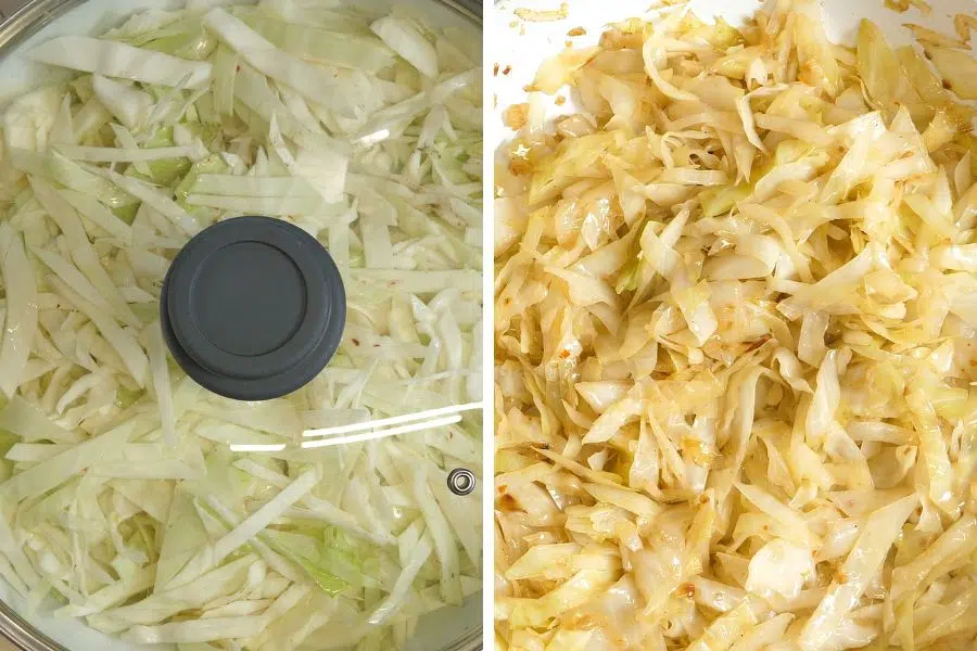 fried cabbage step by step