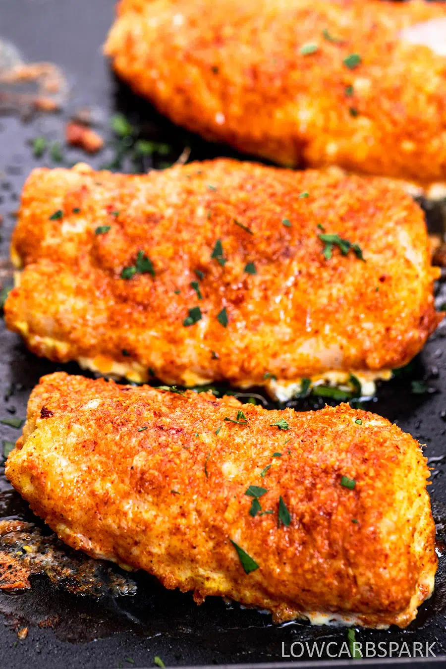 lowcarbspark parmesan crusted baked cod