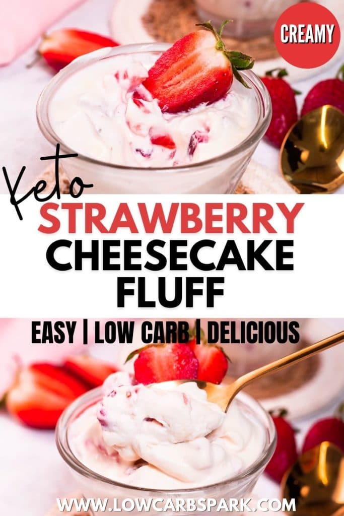 keto strawberry cheesecake fluff