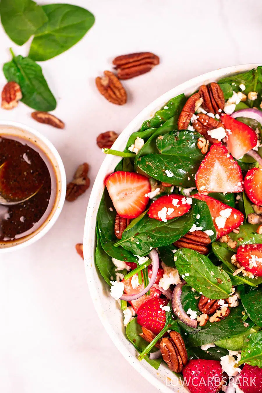 our favorite spinach strawberry salad recipe