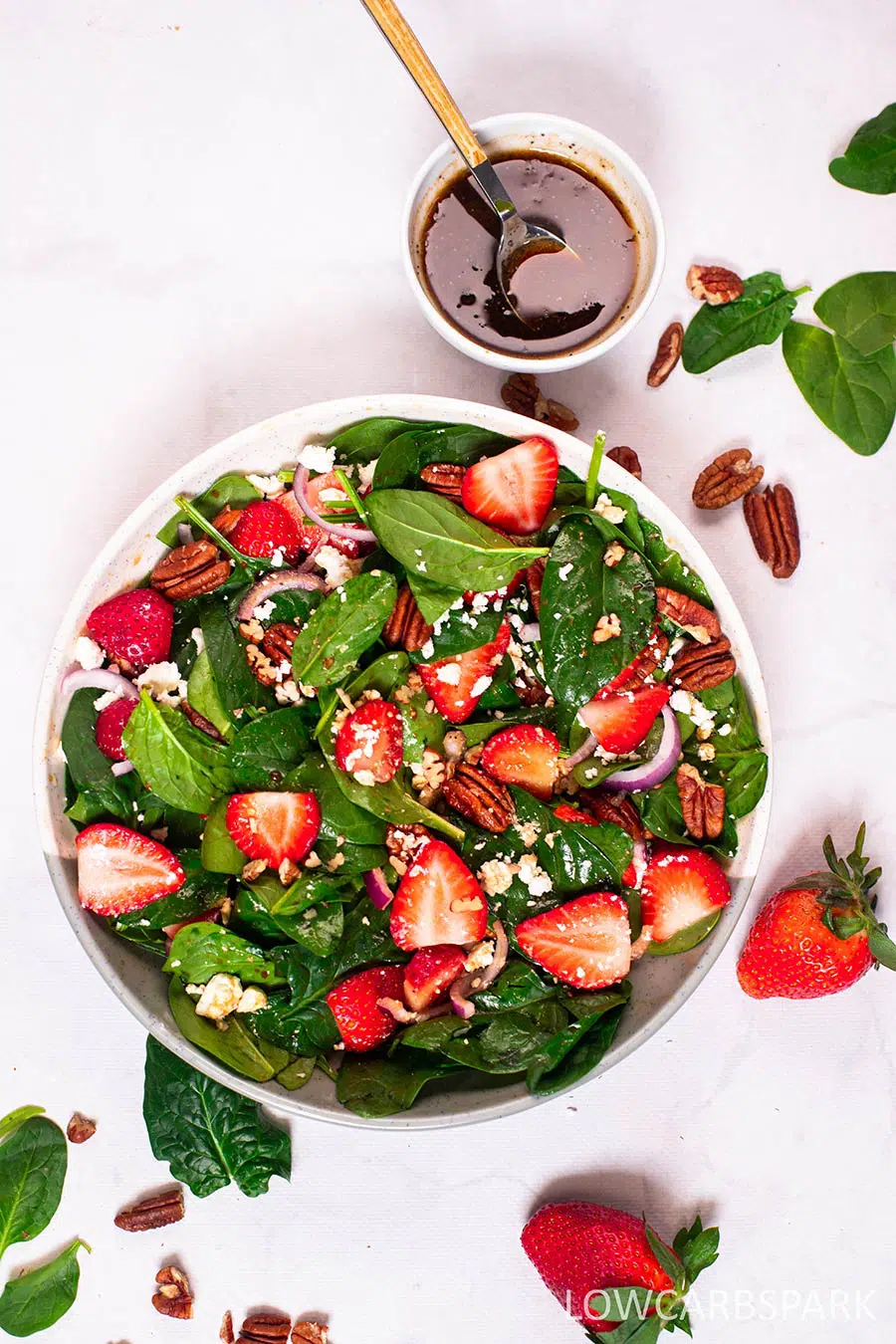 recipe for strawberry spinach salad with poppy seed dressing