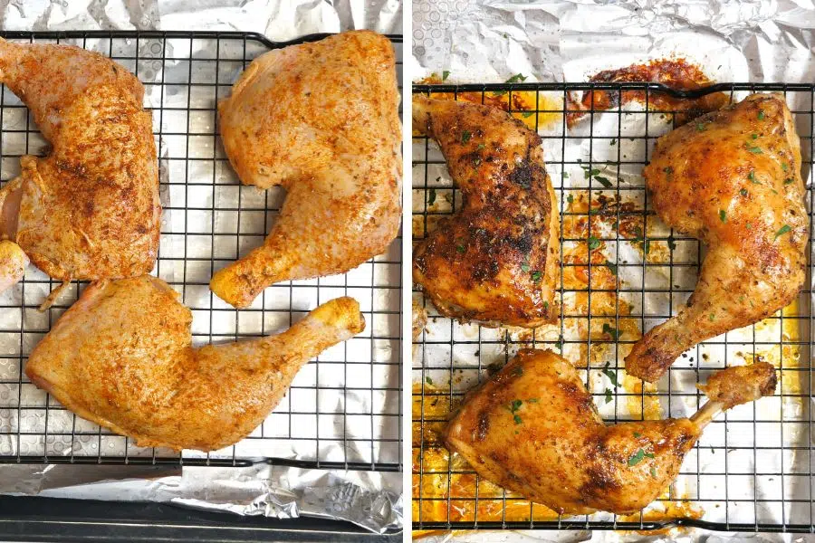 Crispy Baked Chicken Leg Quarters 7 Crispy Baked Chicken Leg Quarters instructions
