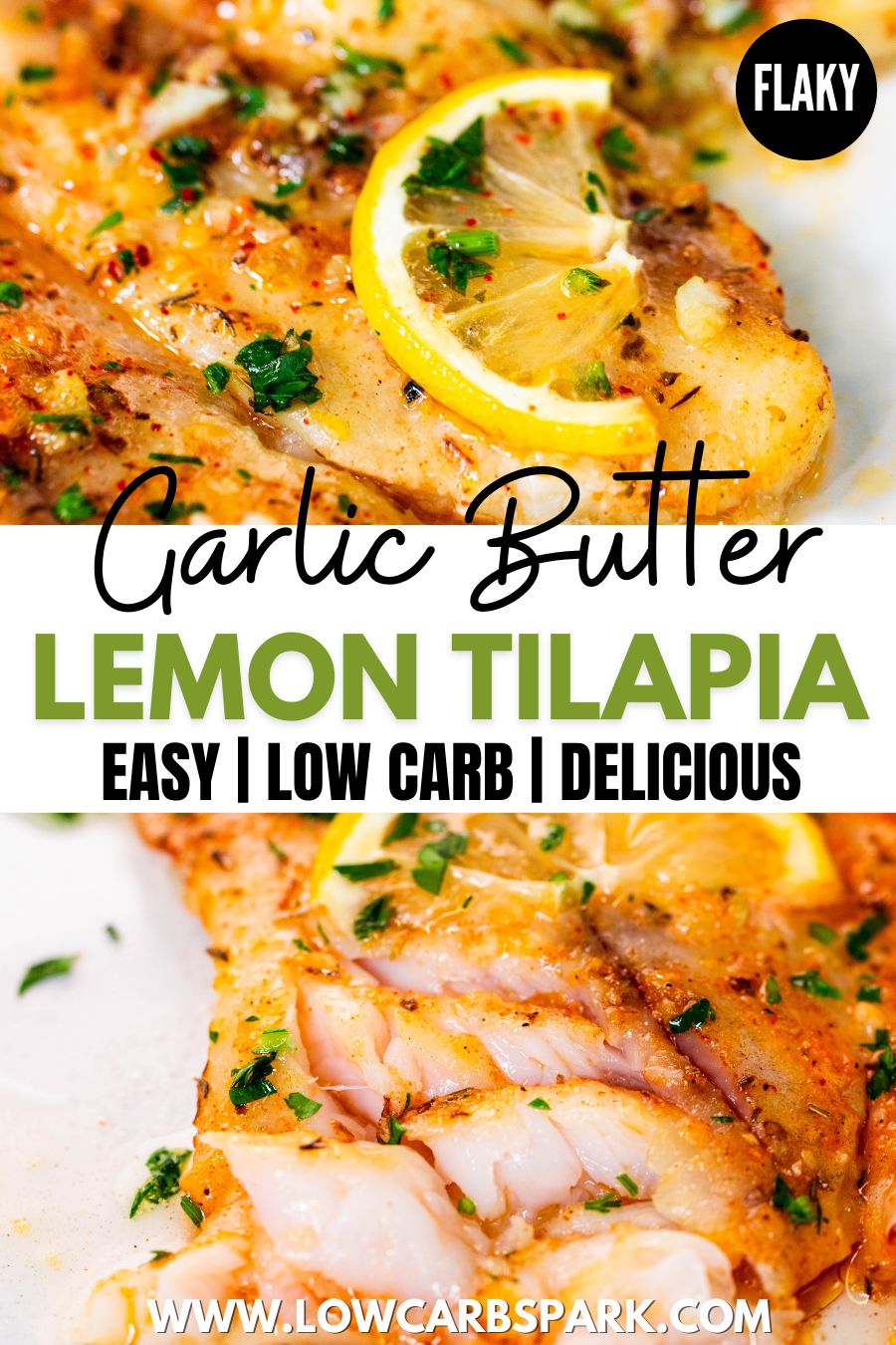 Oven Baked Garlic Butter Lemon Tilapia