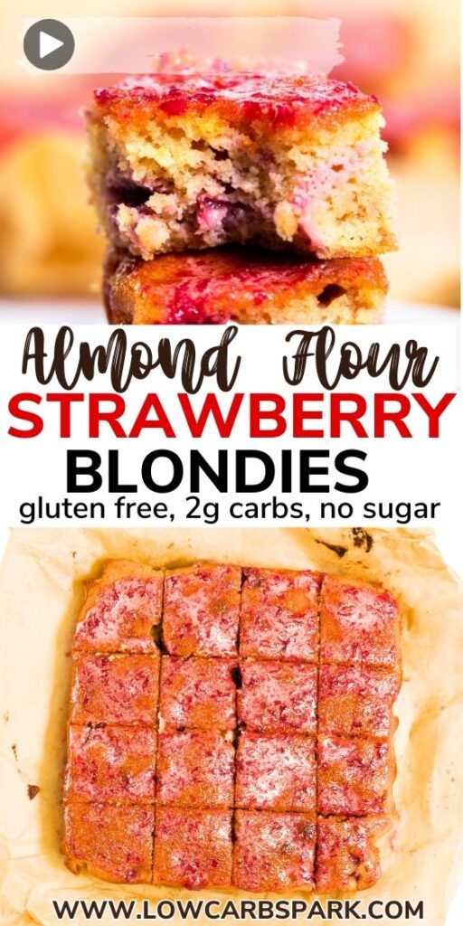 almond flour strawberry blondies
