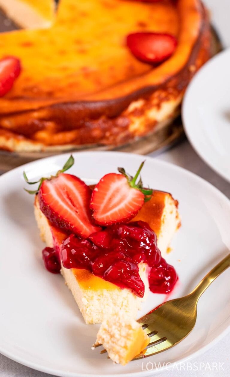 Crustless Ricotta Cheesecake - Low Carb Spark