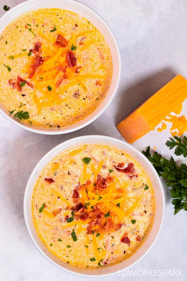 Keto Cheeseburger Soup - Low Carb Spark
