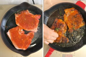 how to make Juicy Pan Seared Pork Chops3 1