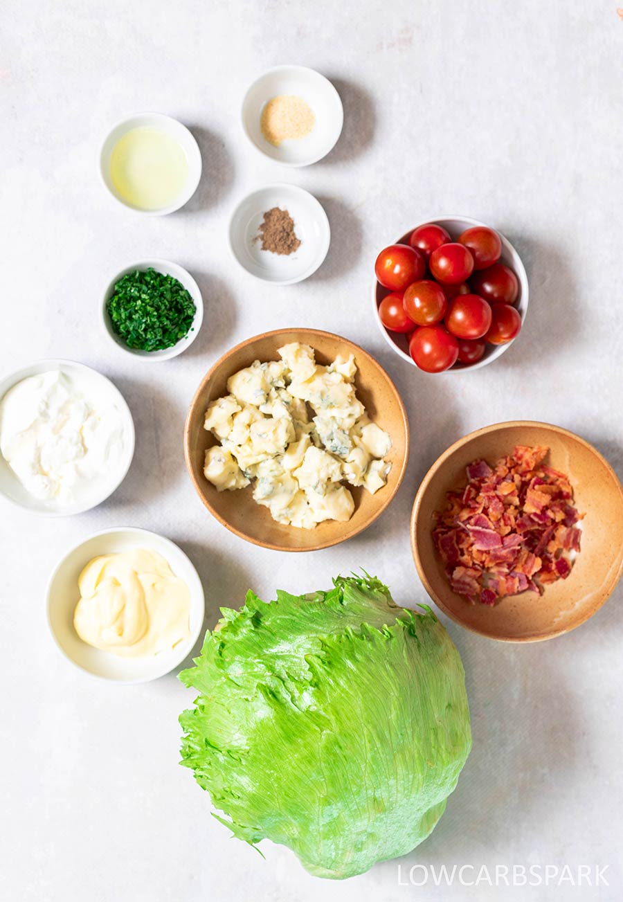 ingredients for wedge salad