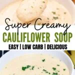CAULIFLOWER SOUP pinterest picture