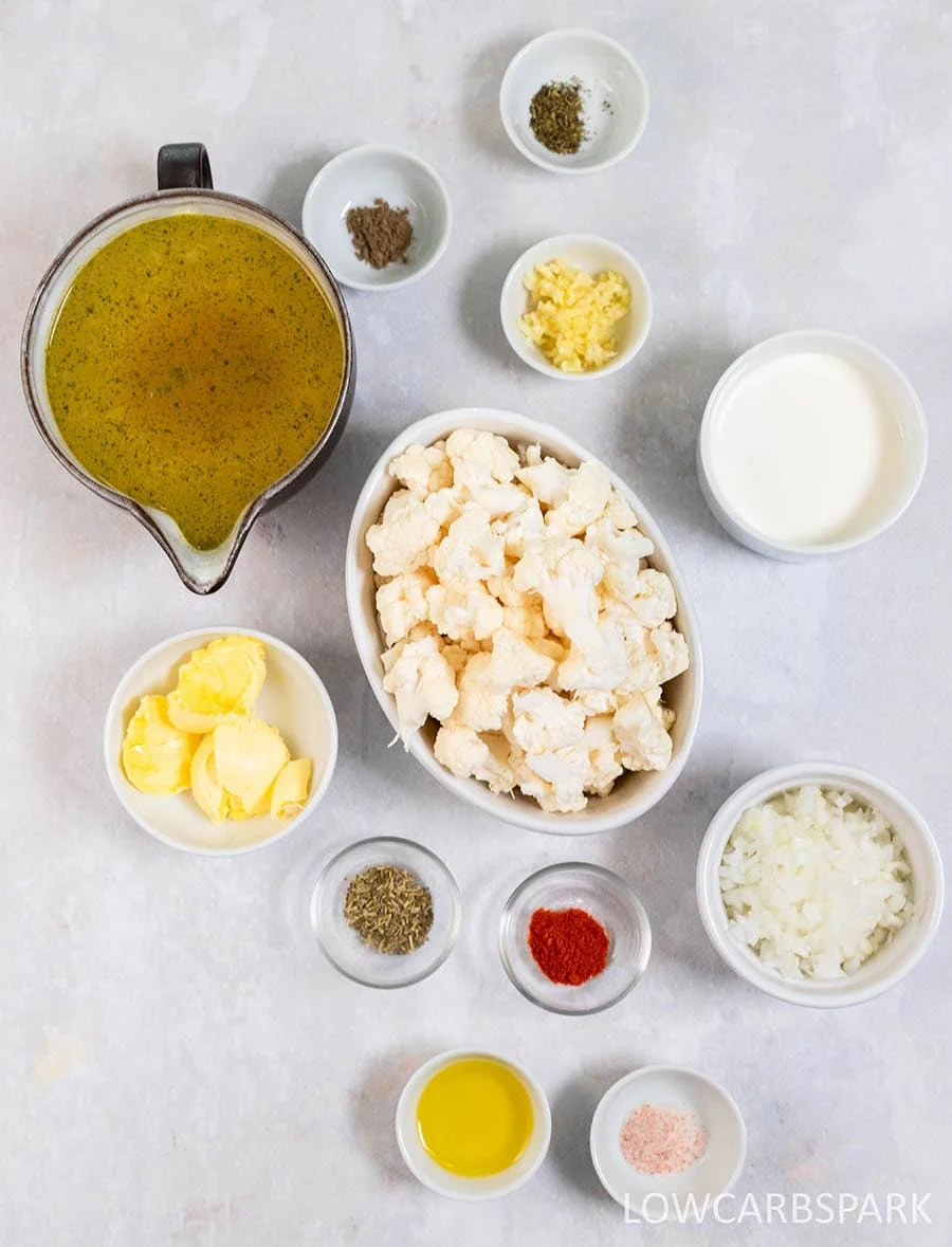 Super Creamy Cauliflower Soup 3 Cauliflower Soup Ingredients