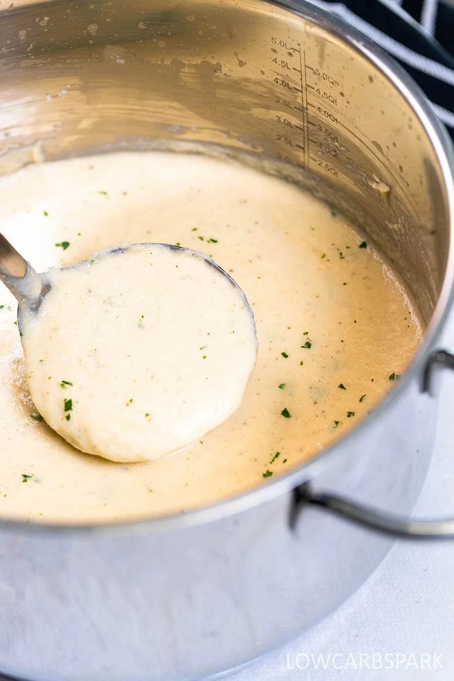 Super Creamy Cauliflower Soup 2 Keto Cauliflower Soup
