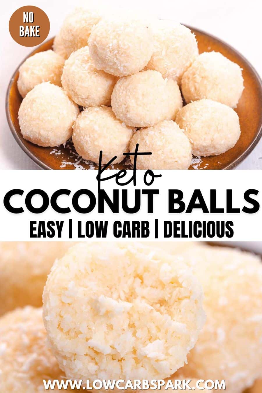 No Bake Keto Coconut Balls 