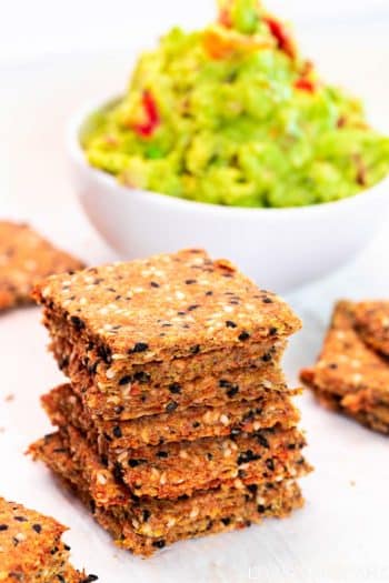 The BEST Flaxseed Crackers