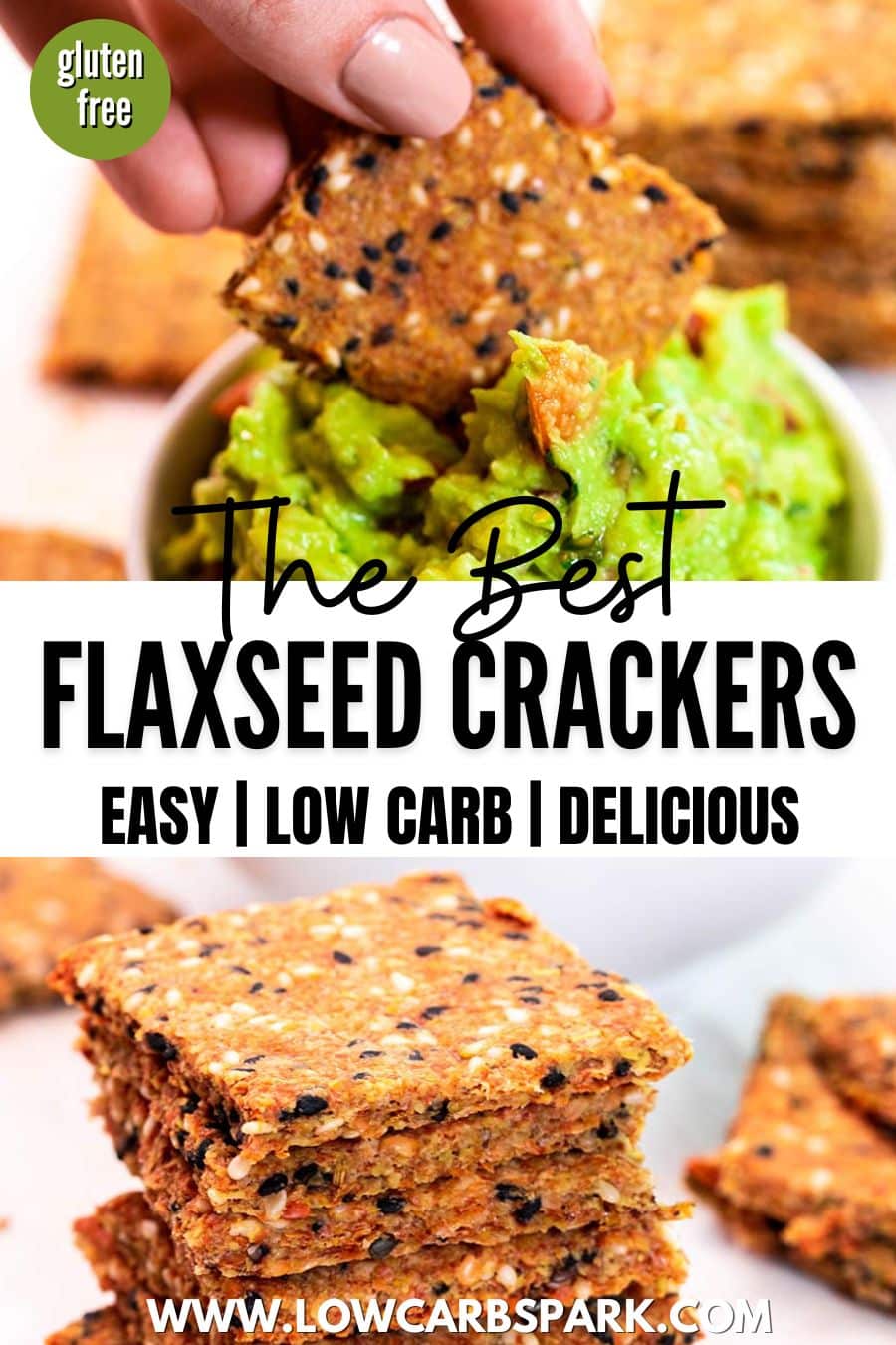 The BEST Flaxseed Crackers