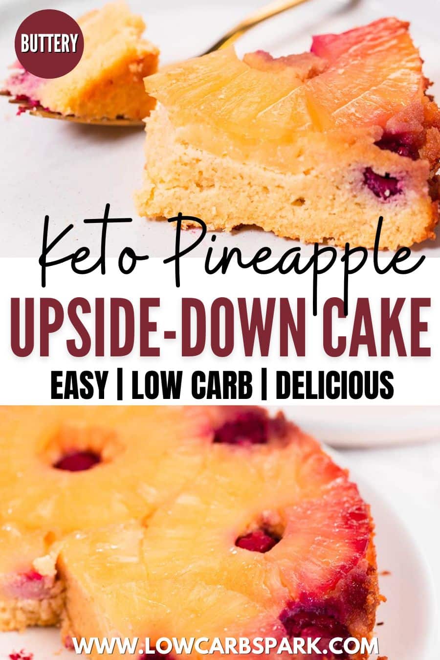 Keto Pineapple Upside-Down Cake