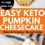 Keto Pumpkin Cheesecake pinterest 2