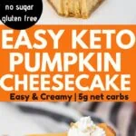 Keto Pumpkin Cheesecake pinterest 2