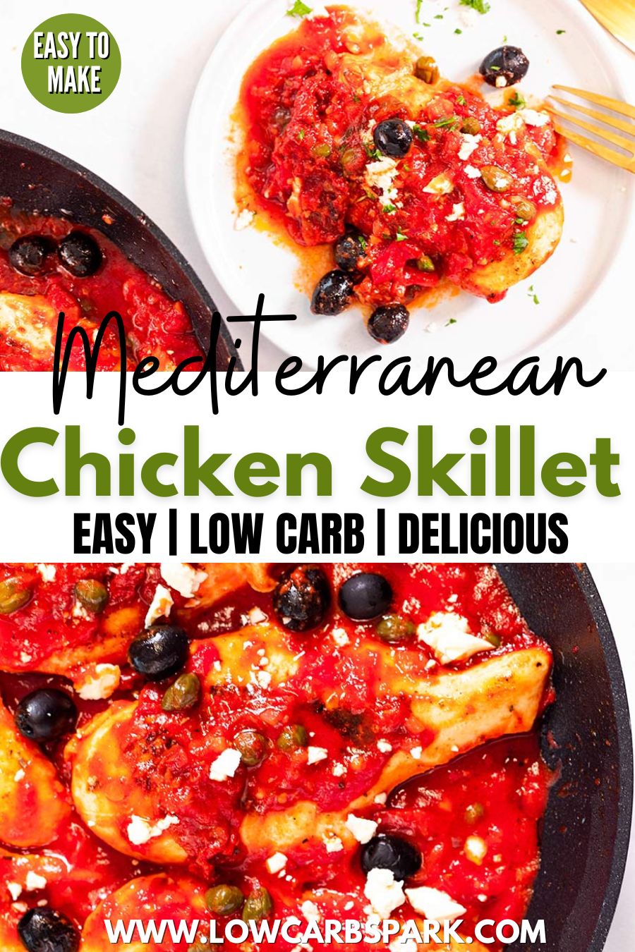 The BEST Mediterranean Chicken Skillet
