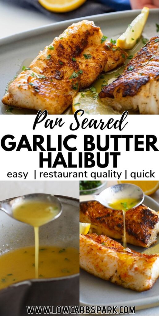 pan seared garlic butter halibut