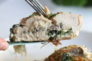 Creamy Mushroom and Spinach Stuffed Chicken Breast 19 How To Make Creamy Mushroom and Spinach Stuffed Chicken Breast