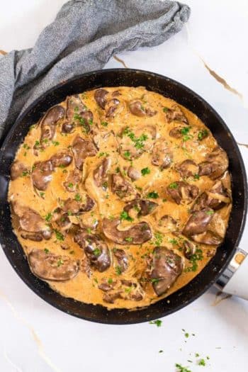 Sauteed Chicken Livers in White Wine Sauce