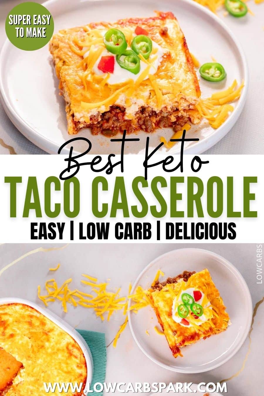 Easy Keto Taco Casserole