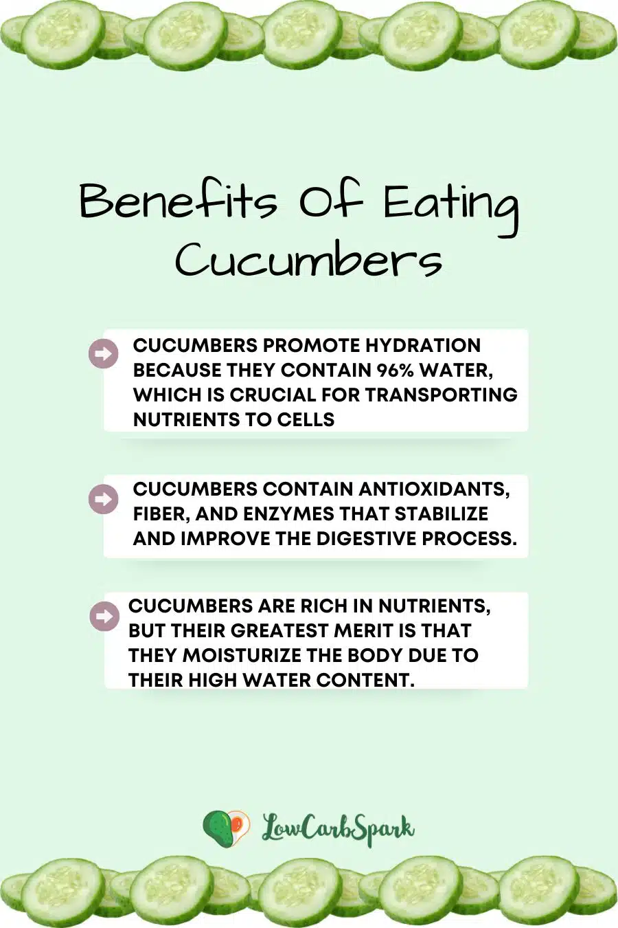 Benefits Of Eating Cucumbers