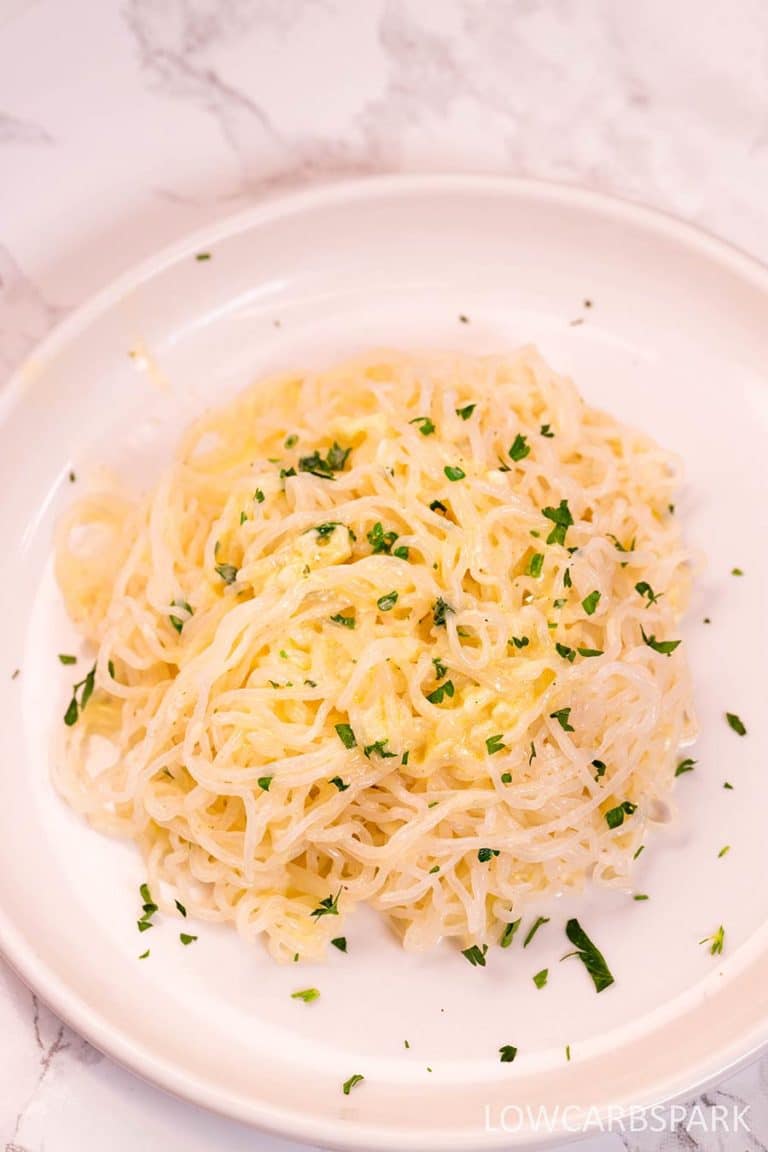 Garlic Butter Shirataki Noodles - Low Carb Spark
