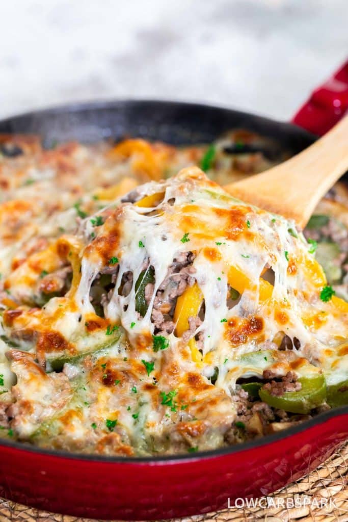 Philly Cheesesteak Casserole - Low Carb Spark