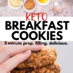 These keto breakfast cookies are naturally gluten-free, super filling, and you need just one bowl to make perfectly healthy cookies. Learn how to make keto-friendly oat cookies without oats that are perfectly soft and chewy on the inside yet crispy on the outside.
