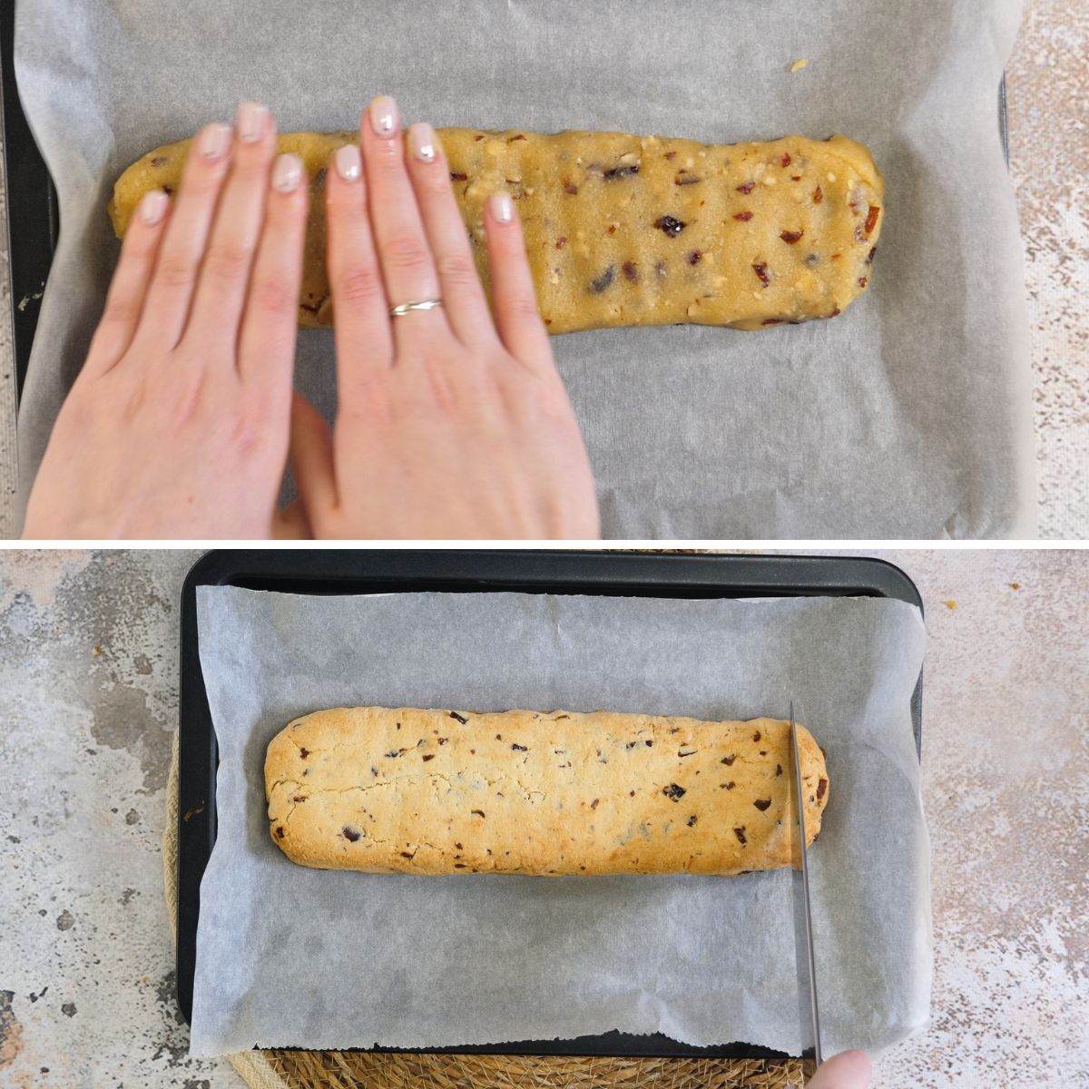 lowcarbspark how to make Keto Cranberry Biscotti 3