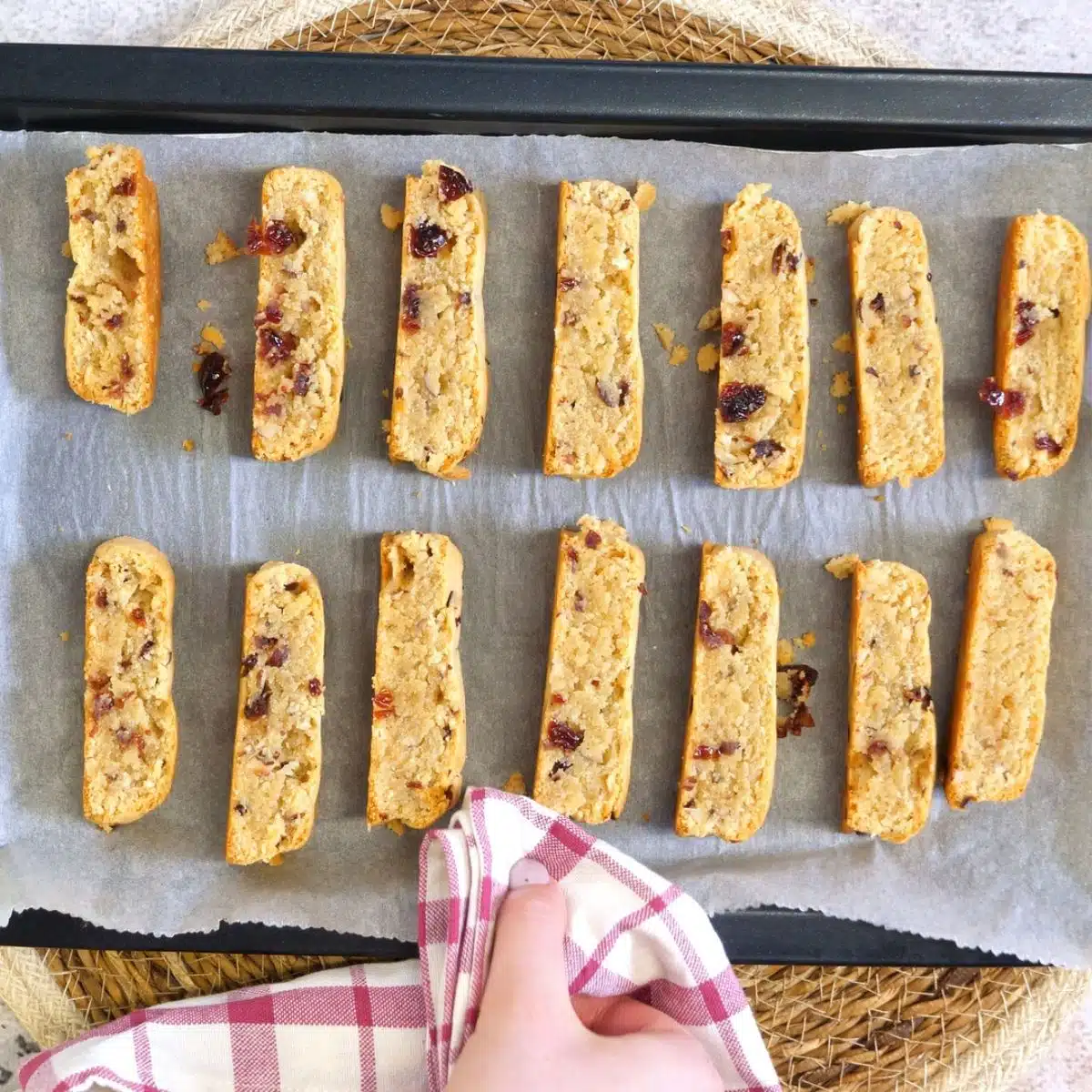 lowcarbspark how to make Keto Cranberry Biscotti 4