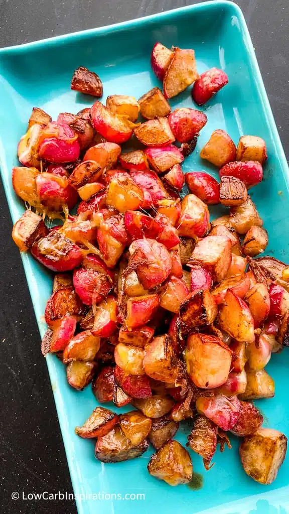 Keto Grilled Radishes made on the Blackstone Griddle Grill 4752