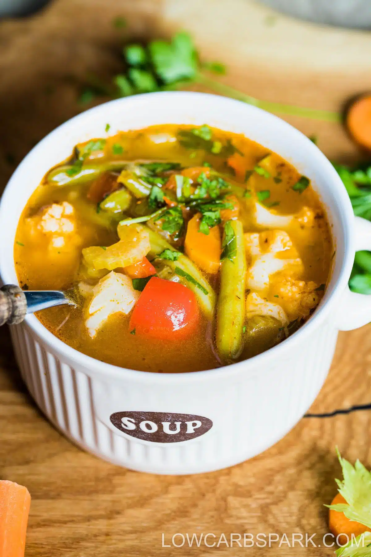 easy healthy vegetable soup in a bowl
