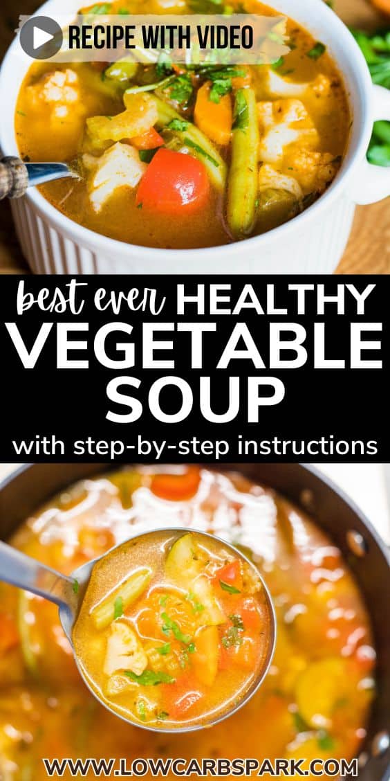 Easy Keto Vegetable Soup - Seriously Good Low Carb Soup - Low Carb Spark