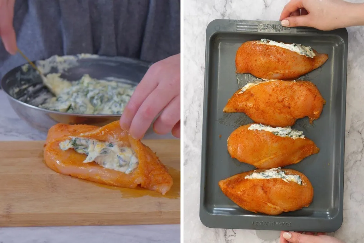 Cream Cheese Spinach Stuffed Chicken Breast 6 how to make Stuffed Chicken Breast