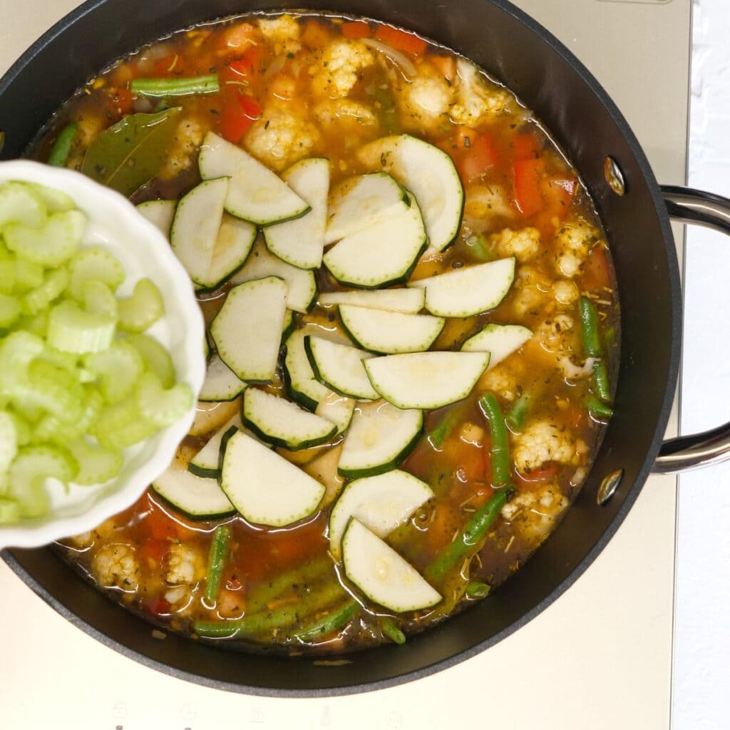 Easy Keto Vegetable Soup - Seriously Good Low Carb Soup 6 all the vegetables for the soup