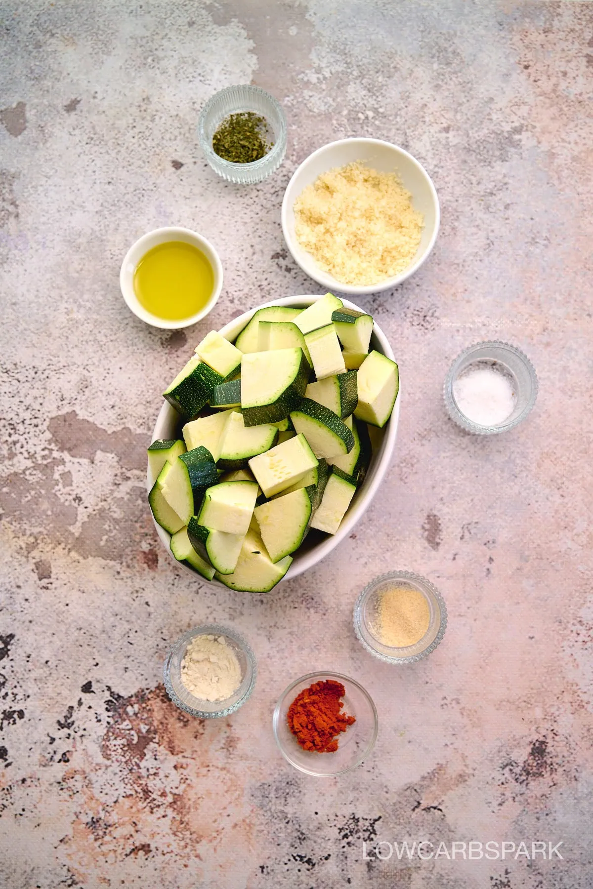 Air Fryer Zucchini 3 Air Fryer Zucchini Ingredients
