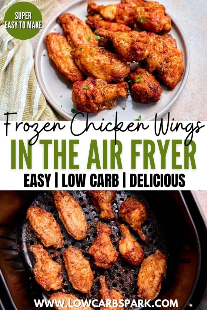 Frozen Chicken Wings in The Air Fryer (No Thawing!) Low Carb Spark