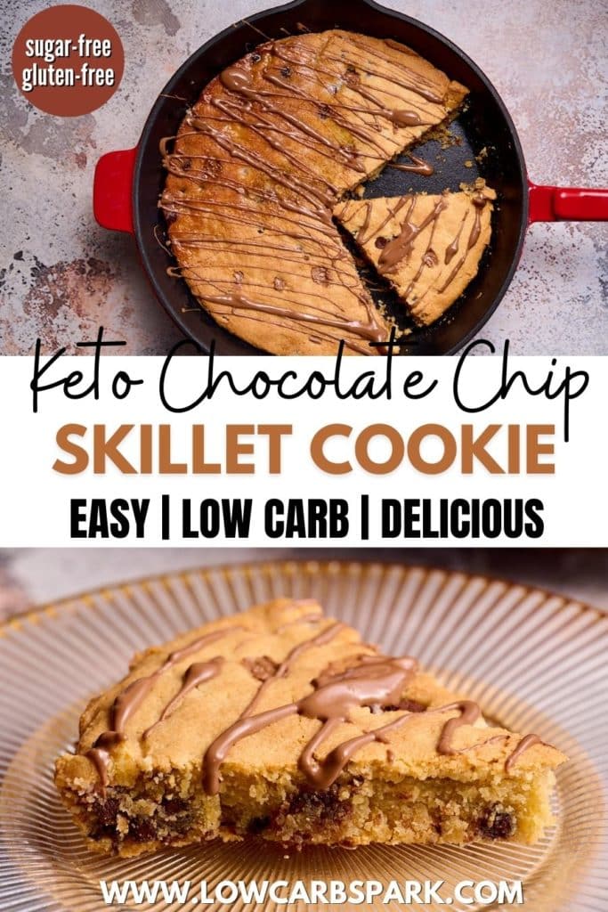 Keto Chocolate Chip Skillet Cookie 1