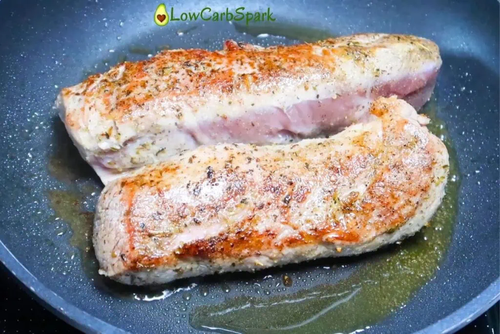Garlic Butter Pork Tenderloin 3 Pan-Searing pork tenderloin for maximum flavor