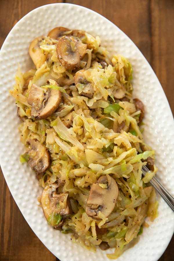 Easy Fried Cabbage and Mushrooms 2