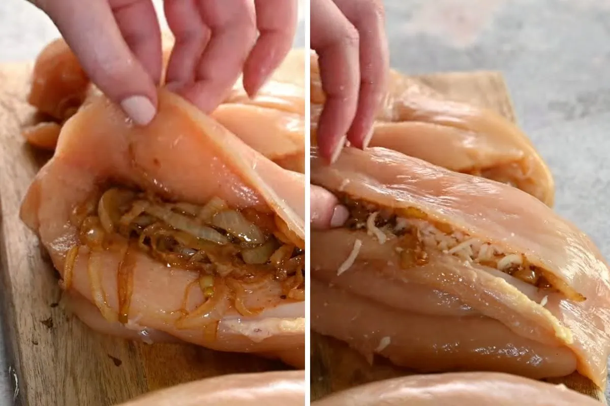 French Onion Stuffed Chicken 8 how to make French Onion Stuffed Chicken5