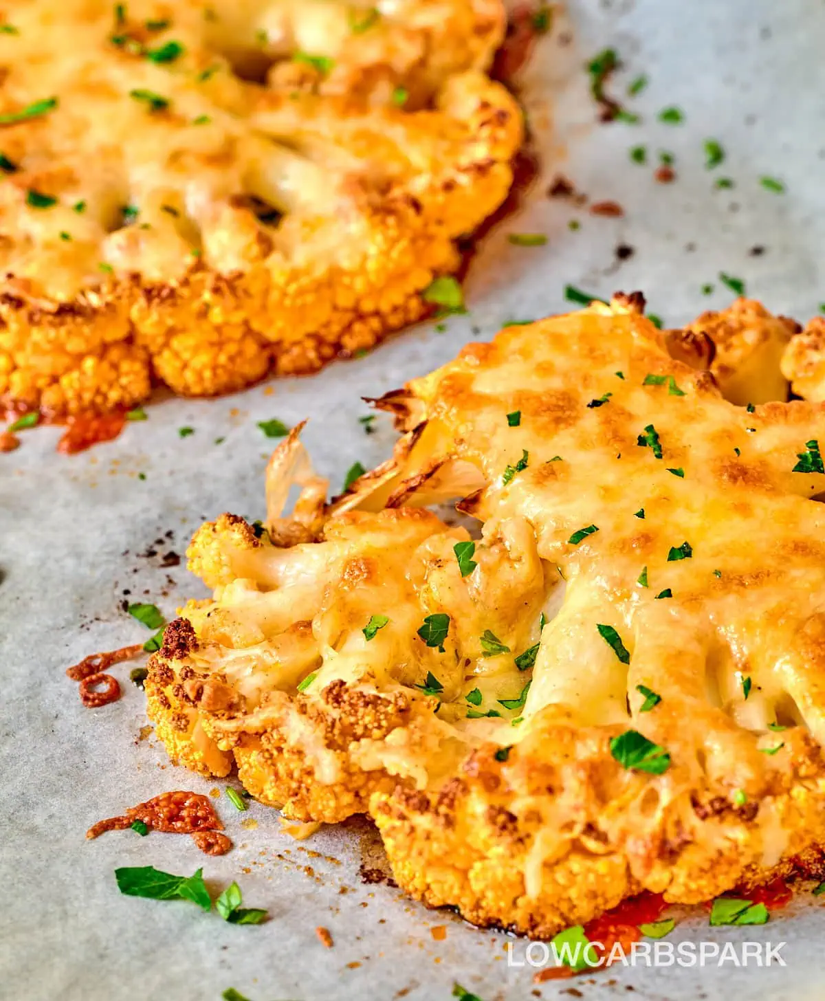Cheesy Cauliflower Steak 2 Cheesy Cauliflower Steak