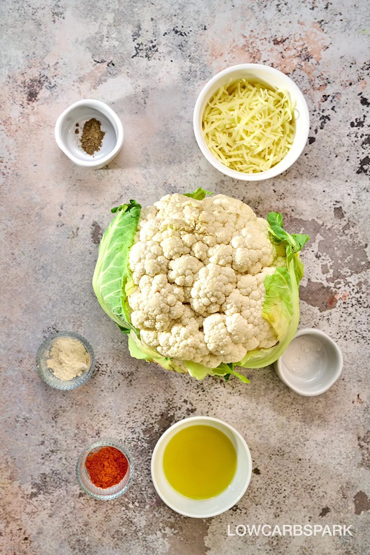 Cheesy Cauliflower Steak 3 Cheesy Cauliflower Steak Ingredients