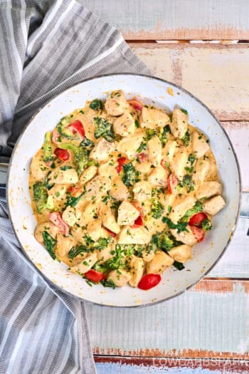 Garlic Chicken with Broccoli and Spinach (20 Minute Recipe)