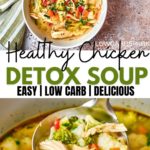 Loaded with tender vegetables, a tender chicken breast, and delicious flavor, this healthy chicken detox soup is the best comforting meal recipe you have tried.